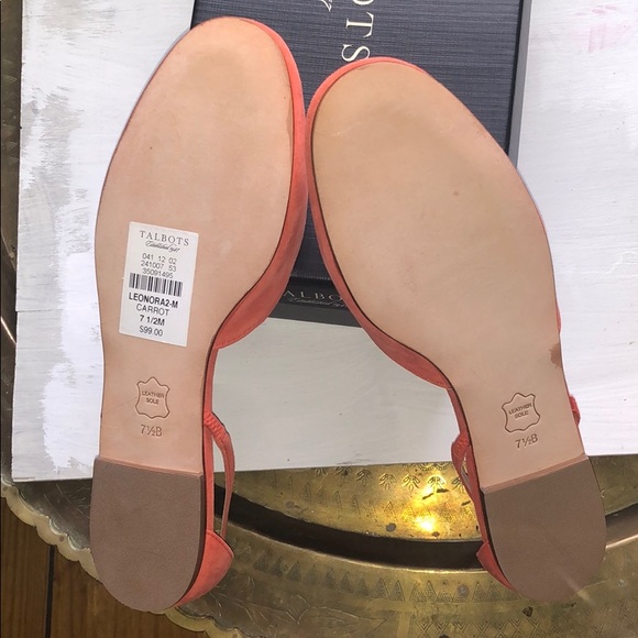 NWT Talbots Leonora “Carrot” Suede Flats, Size 7.5 - Picture 6 of 6